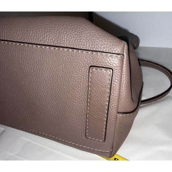 Tory Burch Leather Tote Bag Taupe Top Handle Shoulder Strap Satchel Used - Picture 7 of 9
